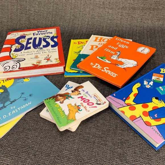 Dr. Suess Book Lot (9) - green eggs hop on pop one fish eastman beginner books - Picture 3 of 14